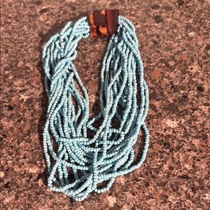 Elegant Blue Beaded Necklace